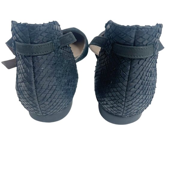 Paul Green Sadie Snakeprint Nubuck Ankle Strap Flat Black Nubuck Size. 7.5 - Picture 4 of 10